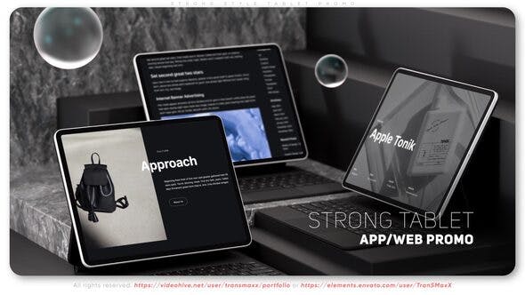 花岗岩场景iPad平板电脑网站展示样机视频AE模板 (aep1.85GB)