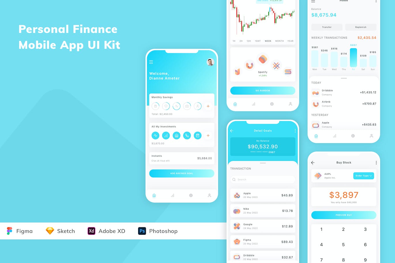 个人金融 App UI Kit