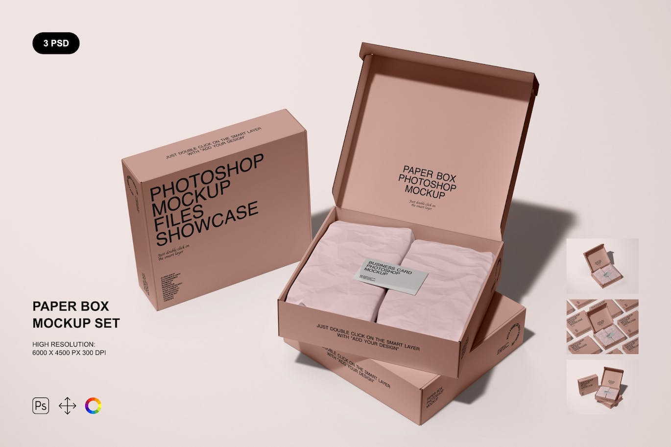纸盒品牌包装设计样机套装 (PSD,1.5GB)