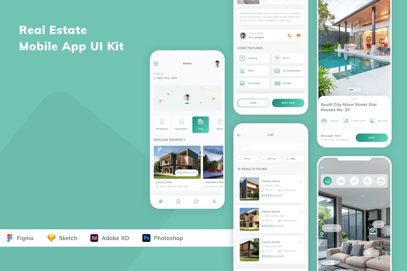 房地产资产 App UI Kit