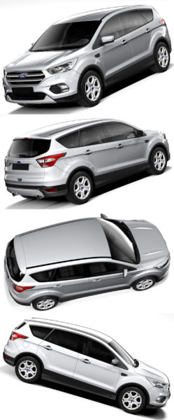 2018款福特Ford Kuga SUV汽车3D模型（OBJ,FBX,MAX,C4D,LWO）