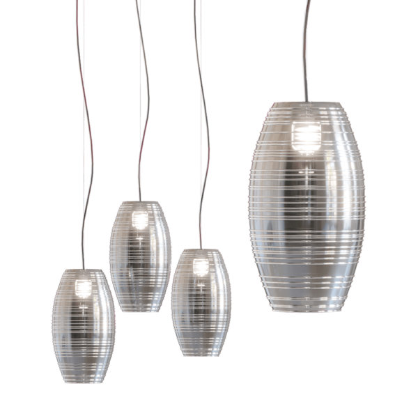 Vistosi Damasco椭圆形横纹玻璃灯罩吊灯3D模型（OBJ,FBX,MAX）