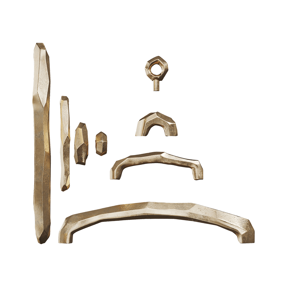 Vetvi Edge系列金属艺术门把手 把手3D模型（OBJ,FBX,MAX）