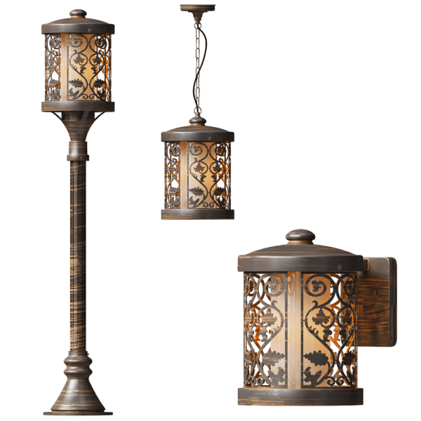 Odeon Light Kordi系列户外吊灯 壁灯 路灯3D模型（OBJ,FBX,MAX）