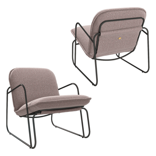 ANNI HAUS Tuttu金属框架厚布艺软垫扶手椅3D模型（OBJ,FBX,MAX）