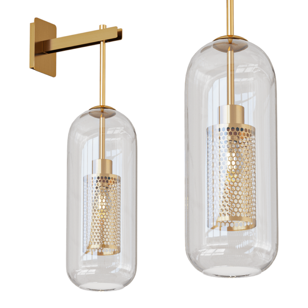 Odeon Light Clocky钟形玻璃灯罩壁灯3D模型（OBJ,FBX,MAX）