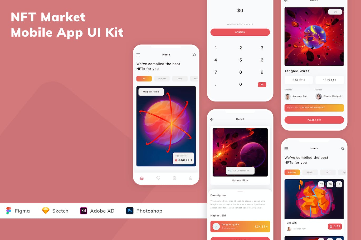 NFT市场 App UI Kit