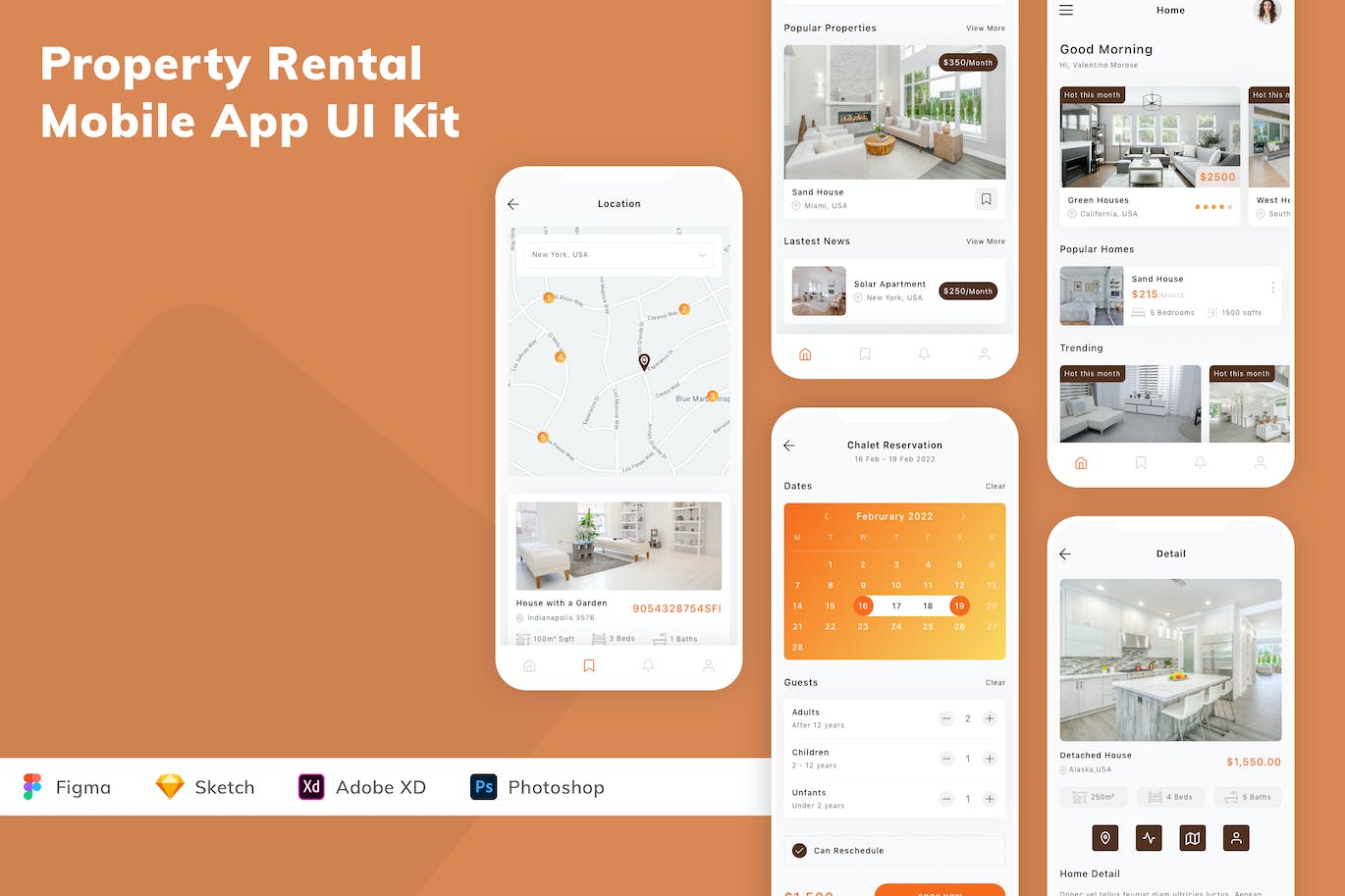 物业租赁移动应用App UI Kit
