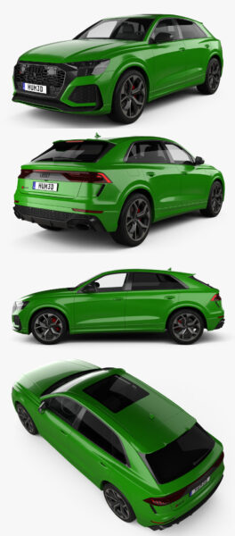 2022款奥迪Audi RS Q8汽车3D模型（OBJ,FBX,MAX,C4D,LWO）