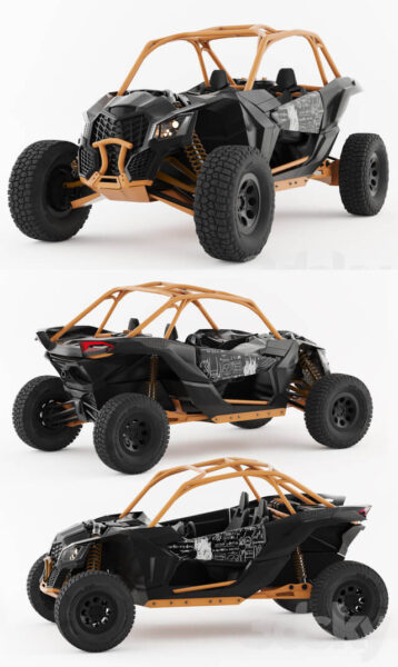 2019款Baggi Can Am Maverick庞巴迪独行侠全地形越野车3D模型（OBJ,FBX,MAX）