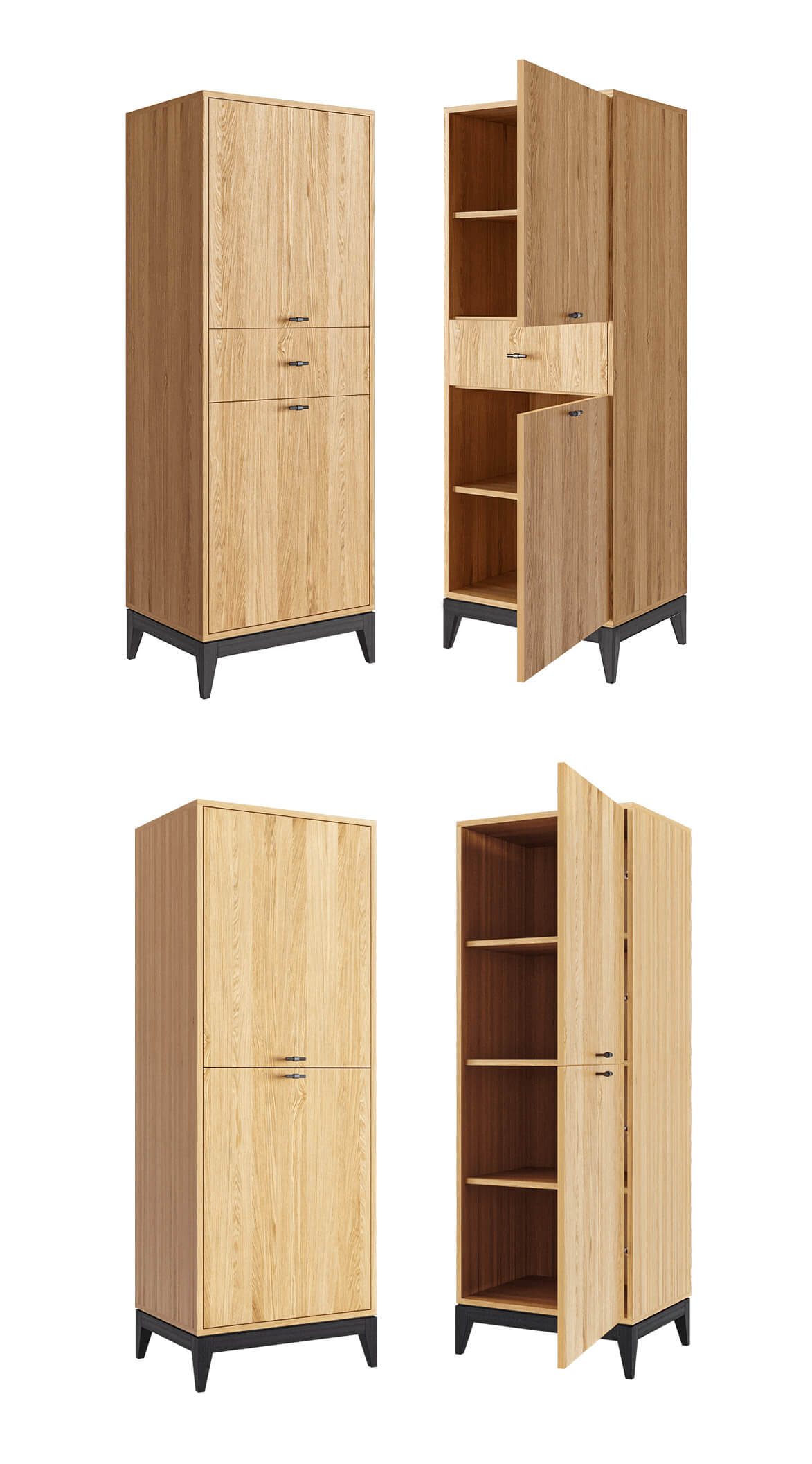 Lulu Space Brussel系列黑底木柜3D模型（OBJ,FBX,MAX）