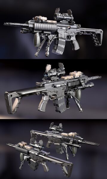 Gilboa Snake DBR银影基利波蛇双管突击步枪3D模型（OBJ,FBX,MAX）