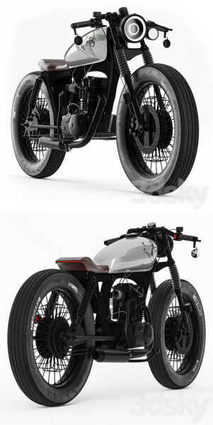 本田Honda Cafe racer摩托车3D模型（OBJ,MAX）