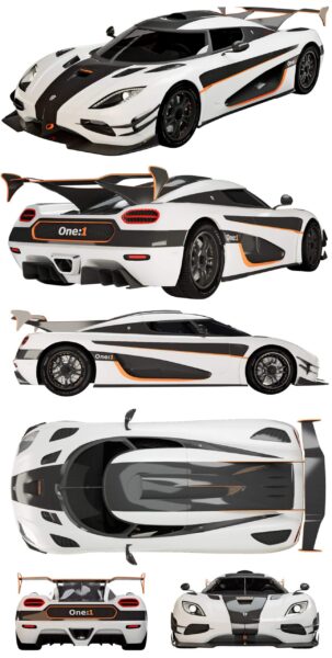 科尼塞克Koenigsegg One-1超级跑车3D模型（OBJ,FBX,MAX）