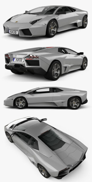 2009款兰博基尼Lamborghini Reventon跑车3D模型（OBJ,FBX,MAX,C4D,LWO）