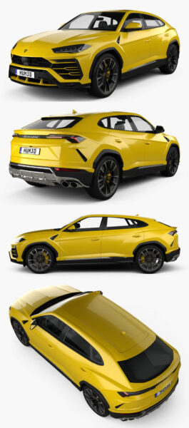 2020款兰博基尼Lamborghini Urus SUV汽车3D模型（OBJ,FBX,MAX,C4D,LWO）