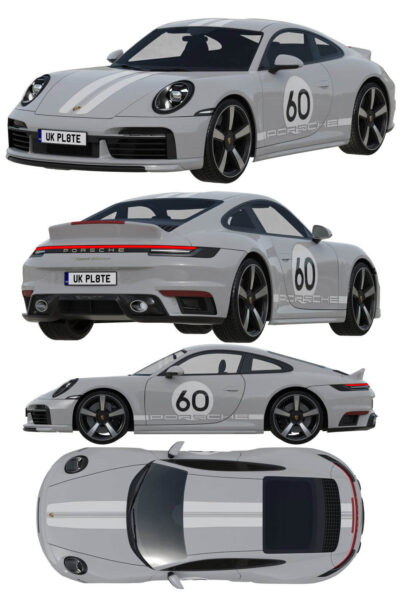 2023款Porsche保时捷911 Sport Classic跑车3D模型（FBX,MAX）