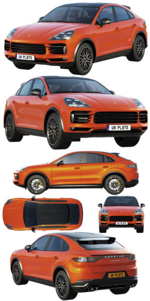 保时捷Porsche Cayenne Coupe Turbo 2019款SUV汽车3D模型（OBJ,FBX,MAX）