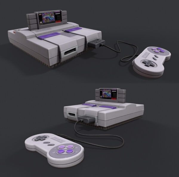 SNES超级任天堂游戏机3D模型（OBJ,FBX,MAX）