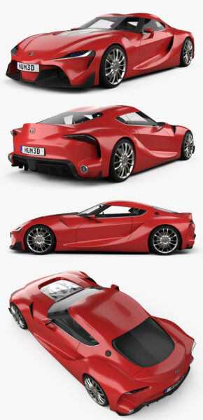 丰田Toyota FT1 2014跑车3D模型（OBJ,FBX,MAX,C4D,LWO）