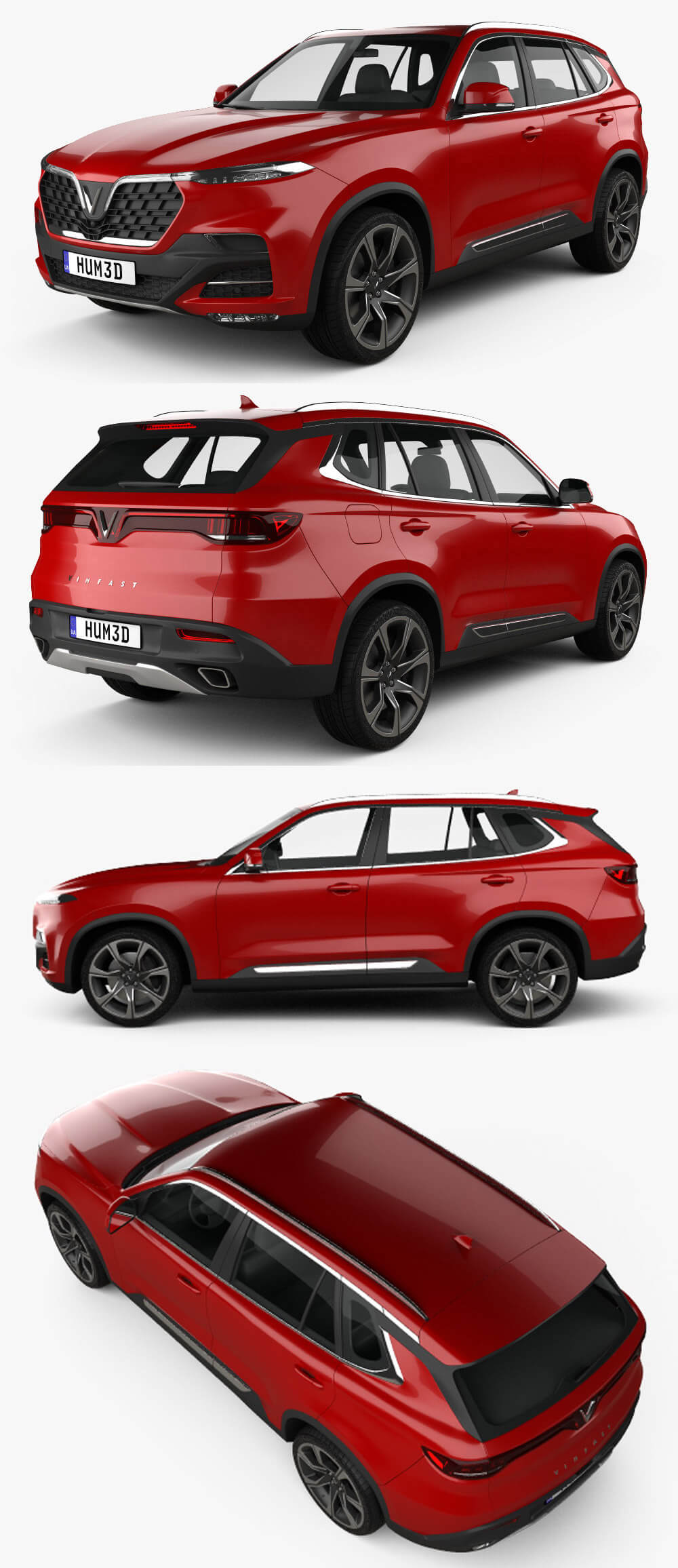 越南VinFast LUX SA2.0 concept 2021款SUV汽车3D模型（OBJ,FBX,MAX,C4D,LWO）