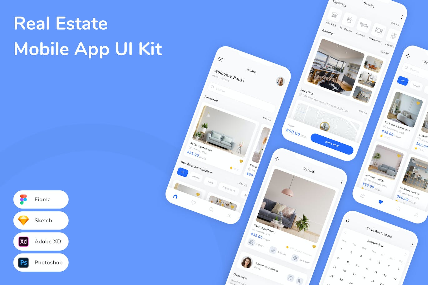 房地产移动应用App UI Kit