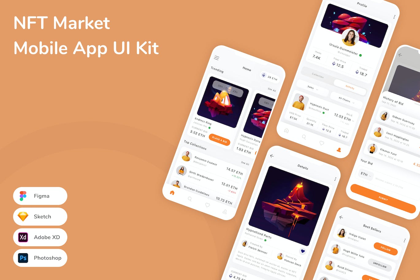 NFT 市场 App UI Kit