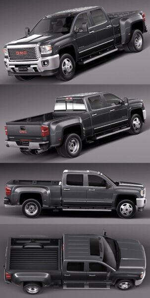 2015款GMC Sierra HD皮卡车3D模型（OBJ,FBX,MAX,C4D,LWO）