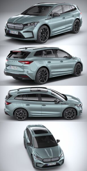 2021款斯柯达Skoda Enyaq Founders Edition汽车3D模型（OBJ,FBX,MAX,C4D,LWO）