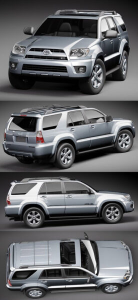 2009款Toyota丰田4runner SUV汽车3D模型（OBJ,FBX,MAX）
