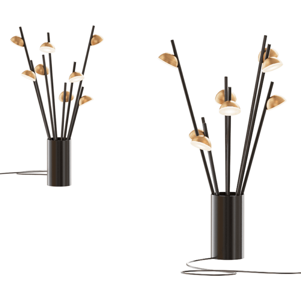 Odeon Light Verica花瓶中的花束造型 金属台灯3D模型（OBJ,FBX,MAX）