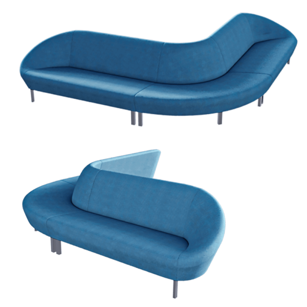 Comodo El Beso反向转角布艺沙发3D模型（OBJ,FBX,MAX）