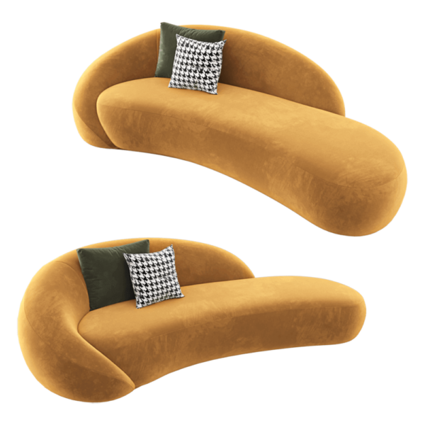 Comodo Galleta弧形布艺沙发3D模型（OBJ,FBX,MAX）