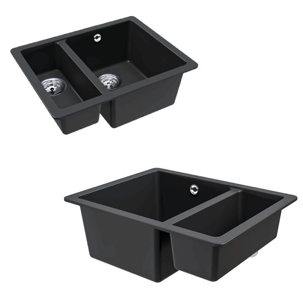 SCHOCK Quadro金属厨房水槽 大小双槽3D模型（OBJ,FBX,MAX）