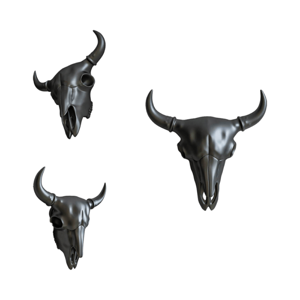 野牛头骨 陶瓷装饰品3D模型（OBJ,FBX,MAX）