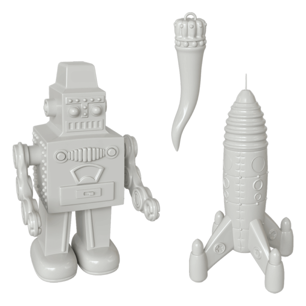 SELETTI Memorabilia 1系列陶瓷火箭 机器人 辣椒 创意家居摆件3D模型（OBJ,FBX,MAX）