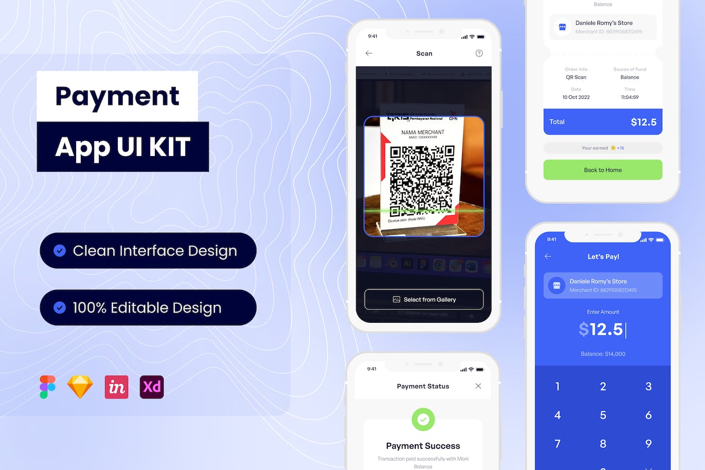 支付移动应用APP UI KIT (FIG,SKETCH,XD)