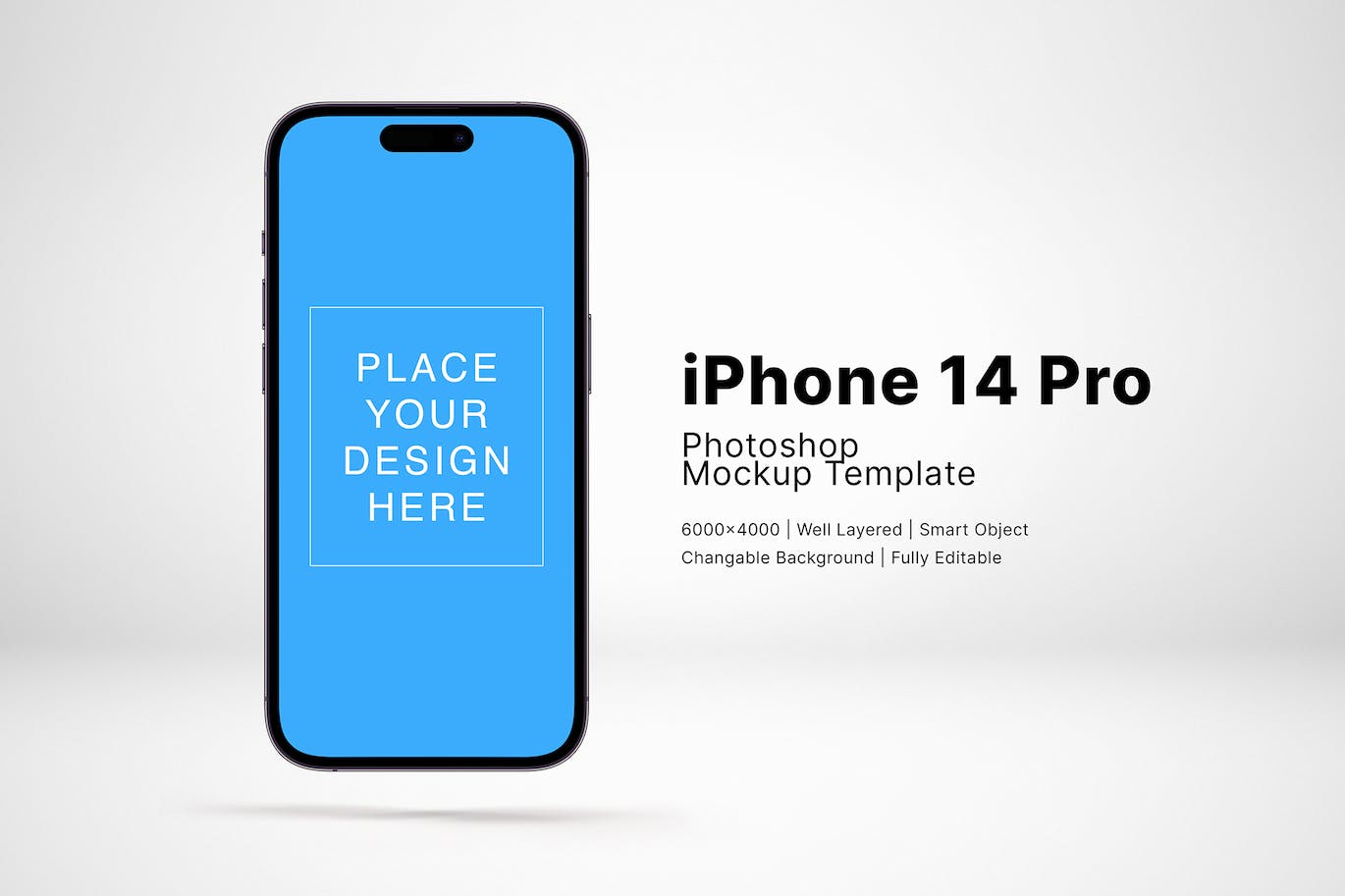 iPhone 14 pro手机屏幕样机 (PSD)