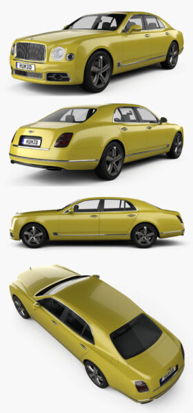 2017宾利慕尚Bentley Mulsanne Speed豪华汽车3D模型（OBJ,FBX,MAX,BLEND,C4D,LWO）