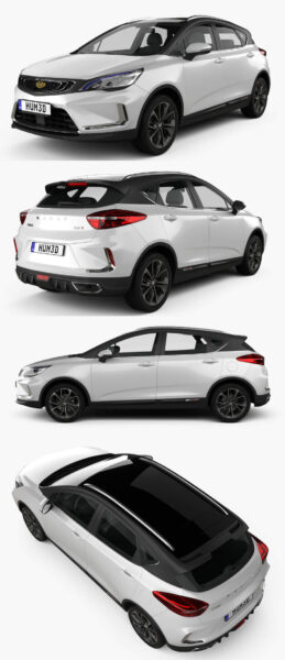 2022吉利帝豪Geely Emgrand GS Dynamic SUV汽车3D模型（OBJ,FBX,MAX,C4D,LWO）