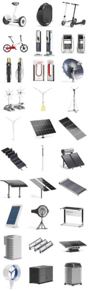 30款绿色能源产品和设备3D模型合集（MAX）