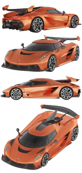 2019科尼赛克Koenigsegg Jesko跑车3D模型（OBJ,FBX,MAX）
