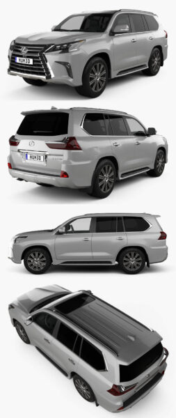 2017雷克萨斯Lexus LX570 SUV汽车3D模型（OBJ,FBX,MAX,C4D,LWO）