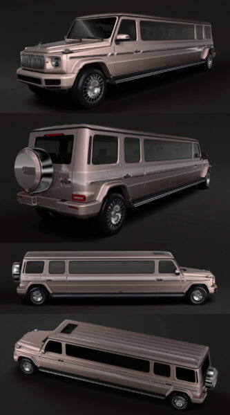 2019梅赛德斯-迈巴赫Mercedes Maybach G600 W464豪华汽车3D模型（OBJ,FBX,MAX,C4D,LWO）