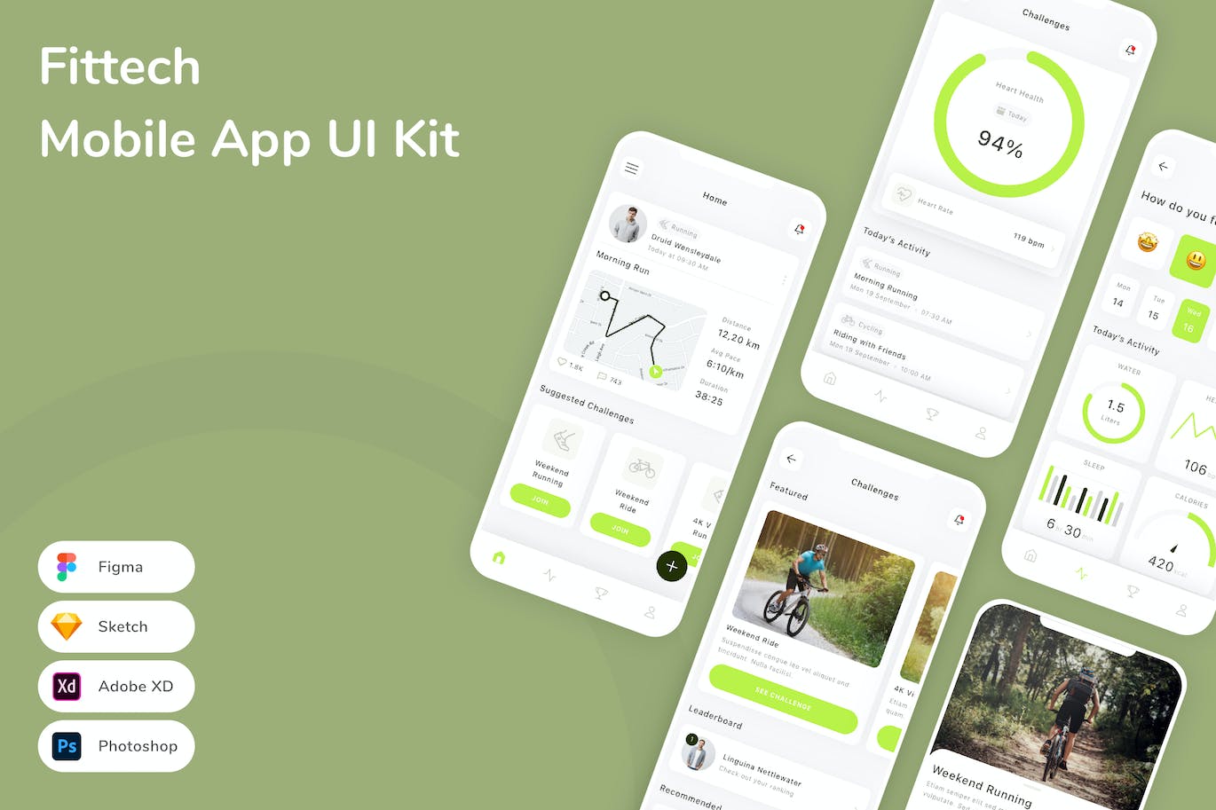 金融科技移动应用UI套件APP UI KIT (FIG,PSD,SKETCH,XD)