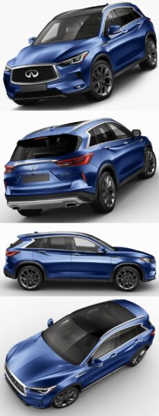 2019英菲尼迪Infiniti QX50 SUV汽车3D模型（OBJ,FBX,MAX）