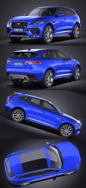 2017捷豹Jaguar F-Pace S SUV汽车3D模型（OBJ,FBX,MAX,C4D,LWO）