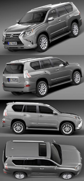 2014款雷克萨斯Lexus GX460 SUV汽车3D模型（OBJ,FBX,MAX,C4D,LWO）