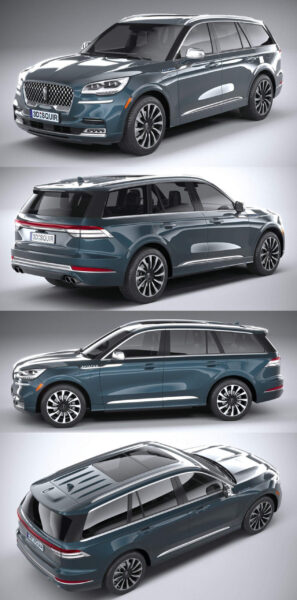 2020林肯Lincoln Aviator SUV汽车3D模型（OBJ,FBX,MAX,Blend）