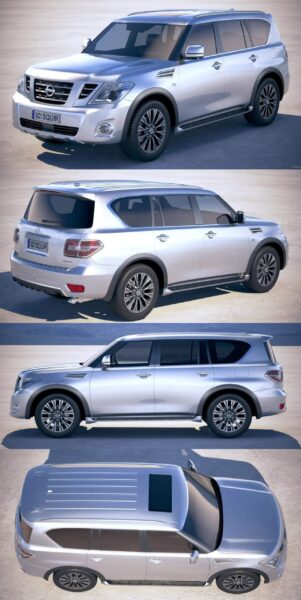 Nissan Patrol Y62 2019日产尼桑途乐SUV汽车3D模型（OBJ,FBX,MAX,C4D,LWO）